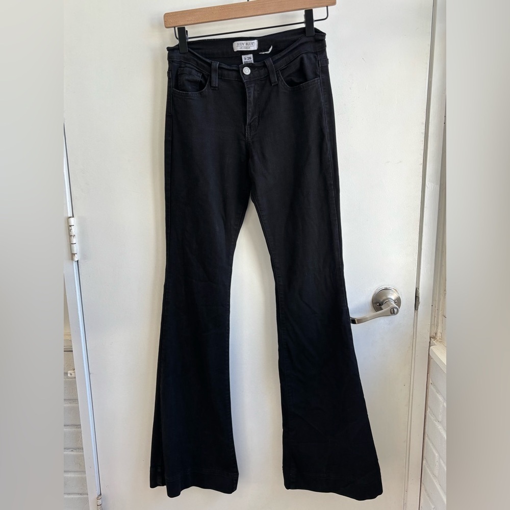 Judy Blue Etta High Rise Flare Jeans 26 boho whimsigoth emo minimalist edgy